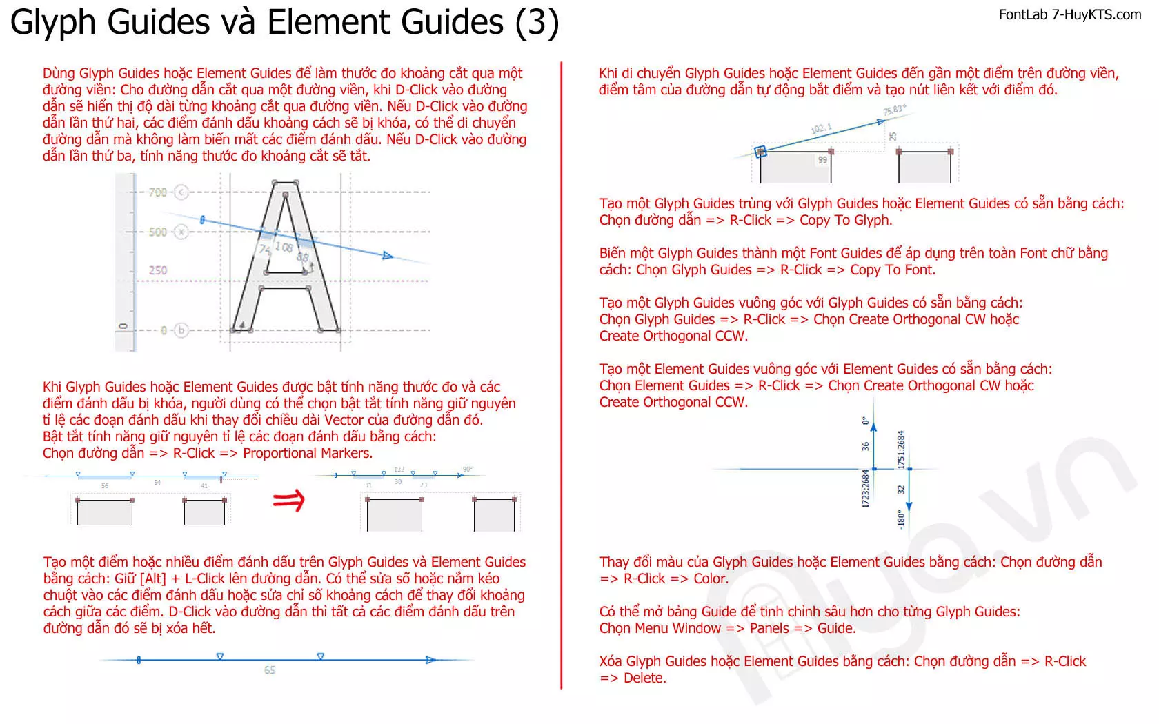Đường dẫn Glyph Guides và Element Guides trong FontLab