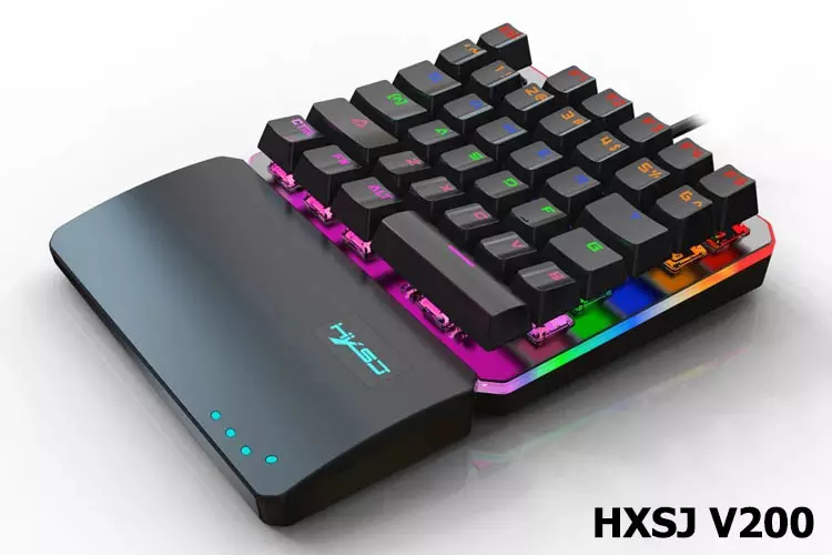 Bàn phím cơ chơi game một tay HXSJ V200
